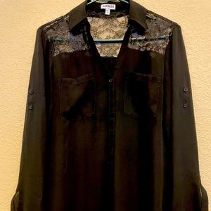 Express Black Button Down